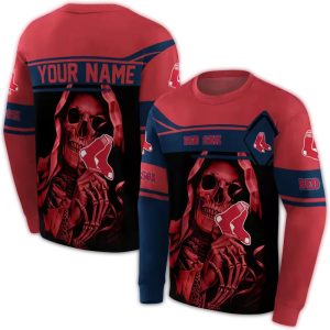 Personalized Boston Red Sox Grim Reaper All Over Print Sweatshirt