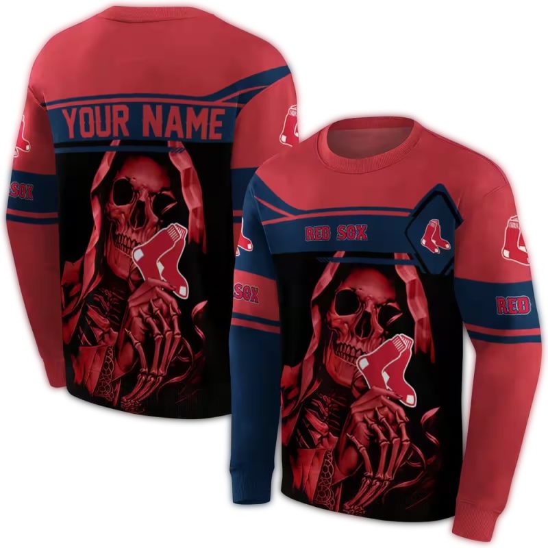 Personalized Boston Red Sox Grim Reaper AOP Sweatshirt 1