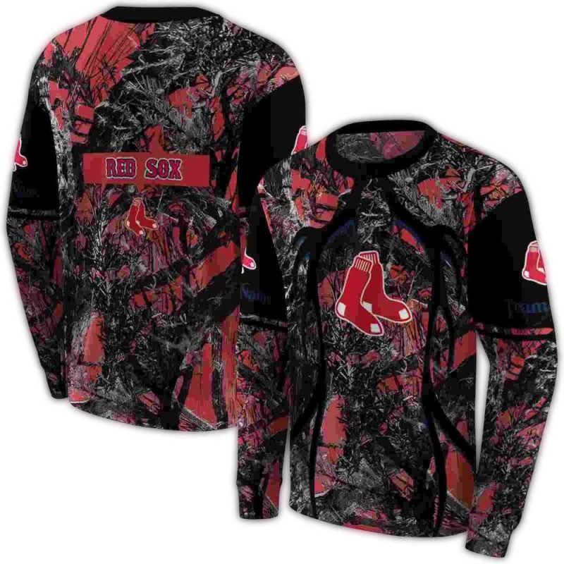 Personalized Boston Red Sox Hunting Theme AOP Sweatshirt 1