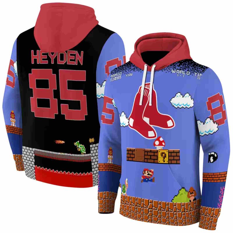 Personalized Boston Red Sox Mario AOP Hoodie 1