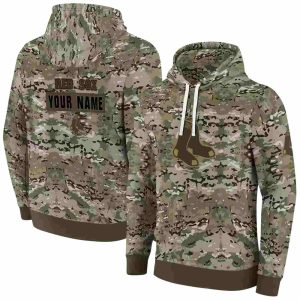 Custom Boston Red Sox Military-Style All-Over Print Hoodie For Fans