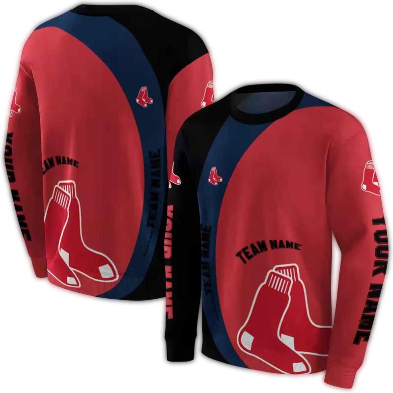 Personalized Boston Red Sox Minimalist AOP Sweatshirt 1