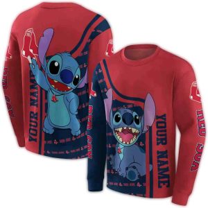 Personalized Boston Red Sox Stitch All Over Print Sweatshirt