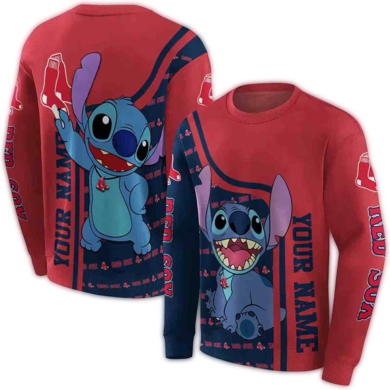 Personalized Boston Red Sox Stitch AOP Sweatshirt 1
