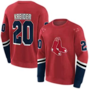 Personalized Boston Red Sox Striped All Over Print Sweatshirt