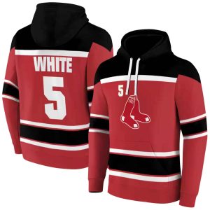 Custom Boston Red Sox Striped All-Over Print Hoodie For Fans