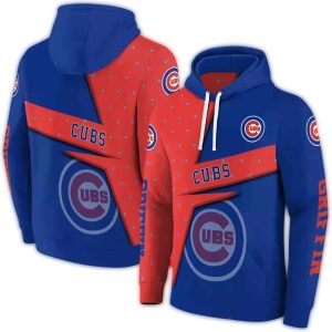 Custom Chicago Cubs Abstract Design All-Over Print Hoodie