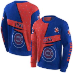 Custom Chicago Cubs Abstract All Over Print Sweatshirt For Fans