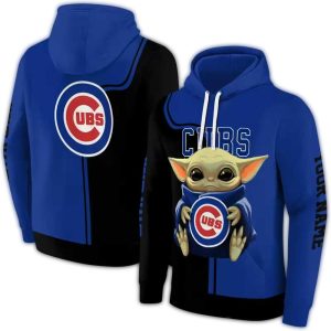 Personalized Baby Yoda All Over Print Hoodie For Chicago Cubs Fans