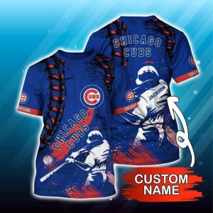 Personalized Chicago Cubs All-Over Print T-Shirt for Baseball Fans