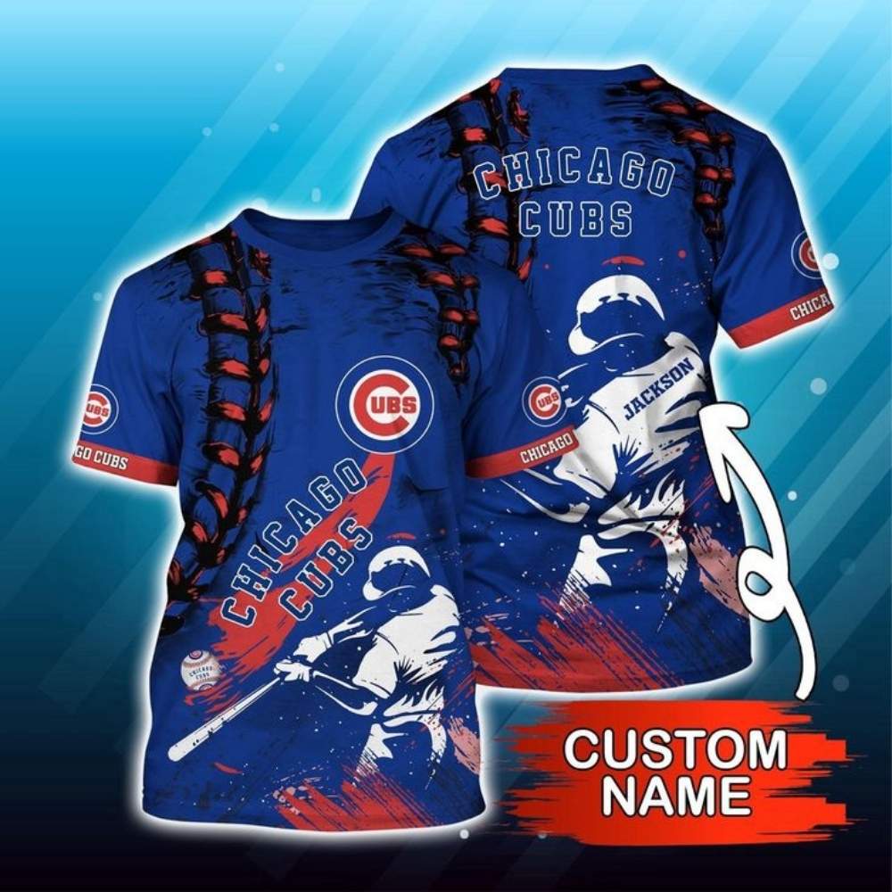 Personalized Chicago Cubs Baseball 3D T Shirt 1