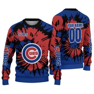 Personalized Chicago Cubs Burst Swirl Sweatshirt For Fans