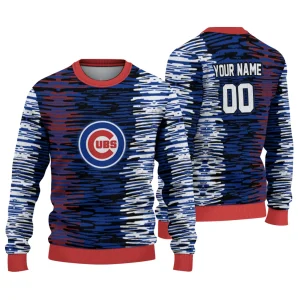 Personalized Chicago Cubs Camouflage Stripe Sweatshirt For Fans