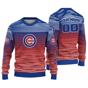 Personalized Chicago Cubs Diamond Mesh Sweatshirt For Fans