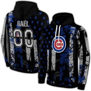 Custom Chicago Cubs Distressed Flag All-Over Print Hoodie For Fans