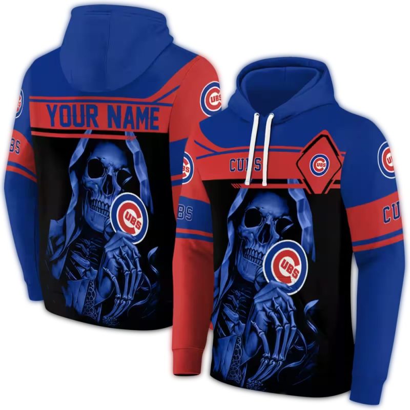 Personalized Chicago Cubs Grim Reaper AOP Hoodie 1