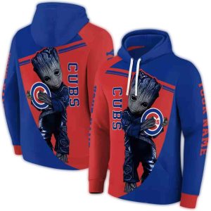 Custom Chicago Cubs Groot All-Over Print Hoodie For Fans