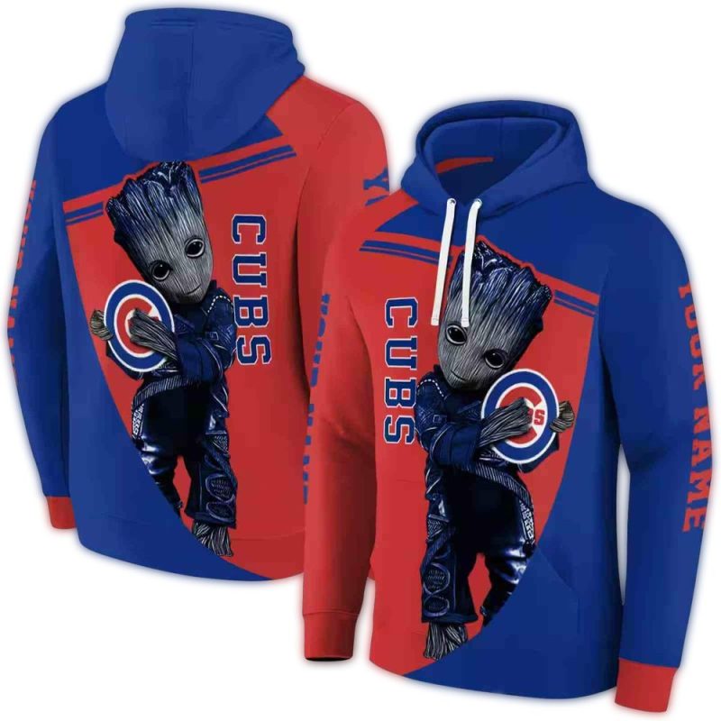 Personalized Chicago Cubs Groot AOP Hoodie 1