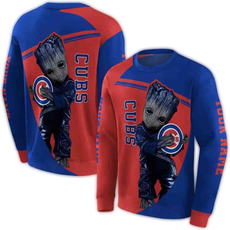 Personalized Chicago Cubs Groot AOP Sweatshirt 1