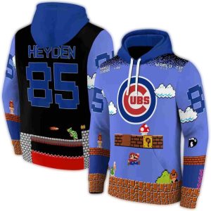 Custom Chicago Cubs Mario All-Over Print Hoodie For Fans