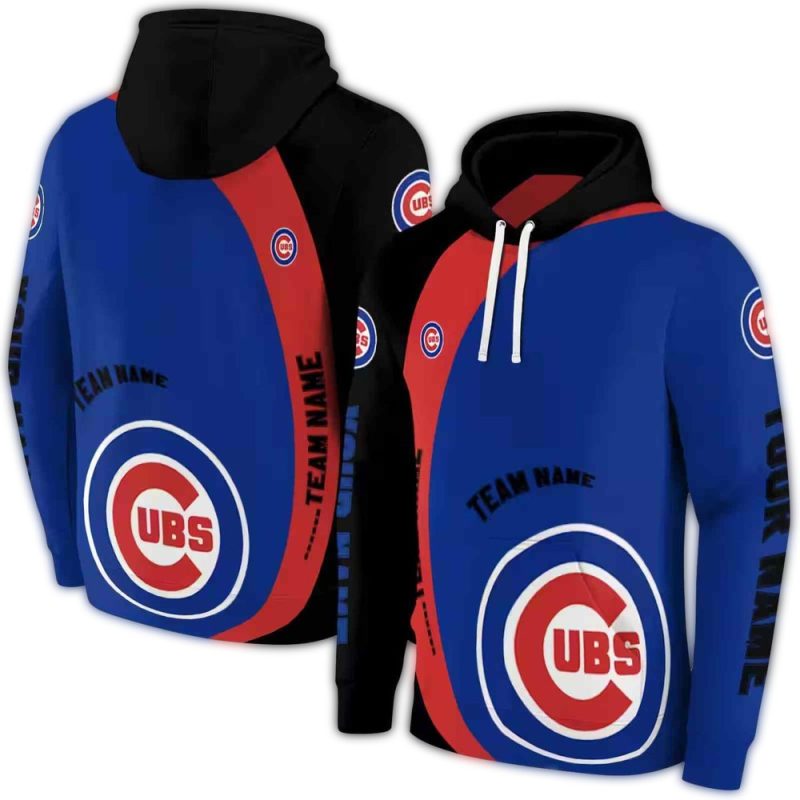 Personalized Chicago Cubs Minimalist AOP Hoodie 1