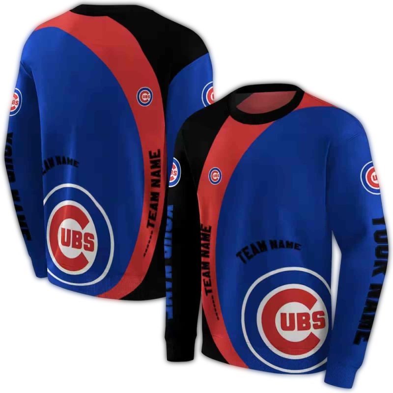 Personalized Chicago Cubs Minimalist AOP Sweatshirt 1