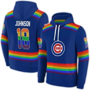Custom Chicago Cubs Rainbow Stripes All-Over Print Hoodie For Fans
