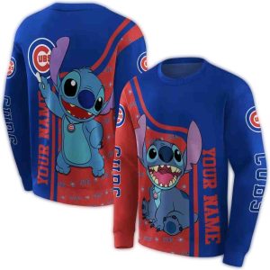 Custom Chicago Cubs All-Over Print Sweatshirt For Fans