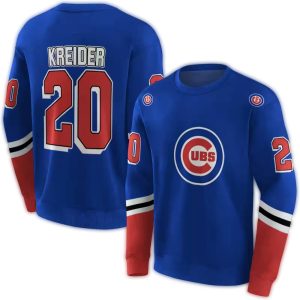 Custom Chicago Cubs Striped Sweatshirt - All Over Print Design