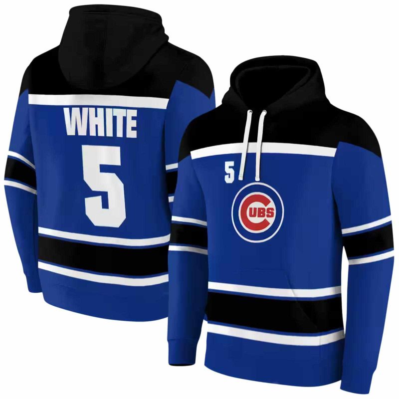 Personalized Chicago Cubs Striped Pattern AOP Hoodie 1
