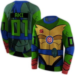 Personalized Chicago Cubs Superhero Armor All-Over Print Hoodie