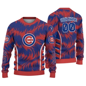 Personalized Chicago Cubs Swirl Flow Sweatshirt For Fans