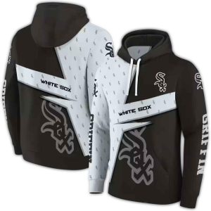 Personalized Chicago White Sox Abstract Shape All Over Print Hoodie