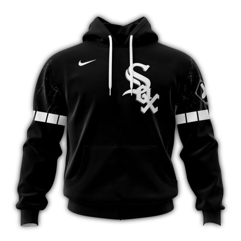 Personalized Chicago White Sox Alternate Black AOP Hoodie 1