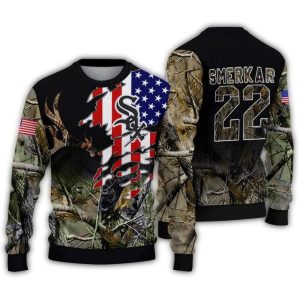 Personalized Chicago White Sox American Flag Claw Ugly Sweater