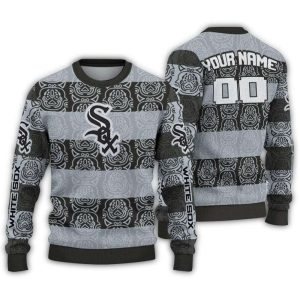 Personalized Chicago White Sox Bulldog Motif Ugly Sweater
