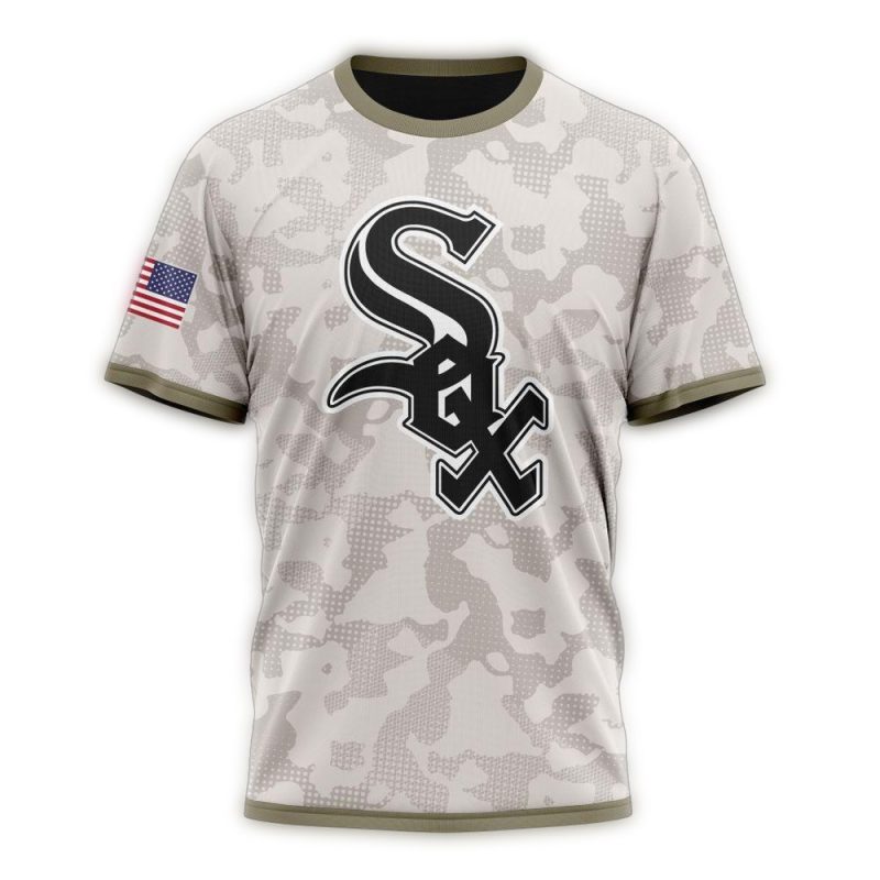 Personalized Chicago White Sox Camo Armed Forces Day AOP T Shirt 1