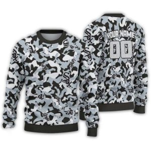 Personalized Chicago White Sox Camouflage Motif Ugly Sweater