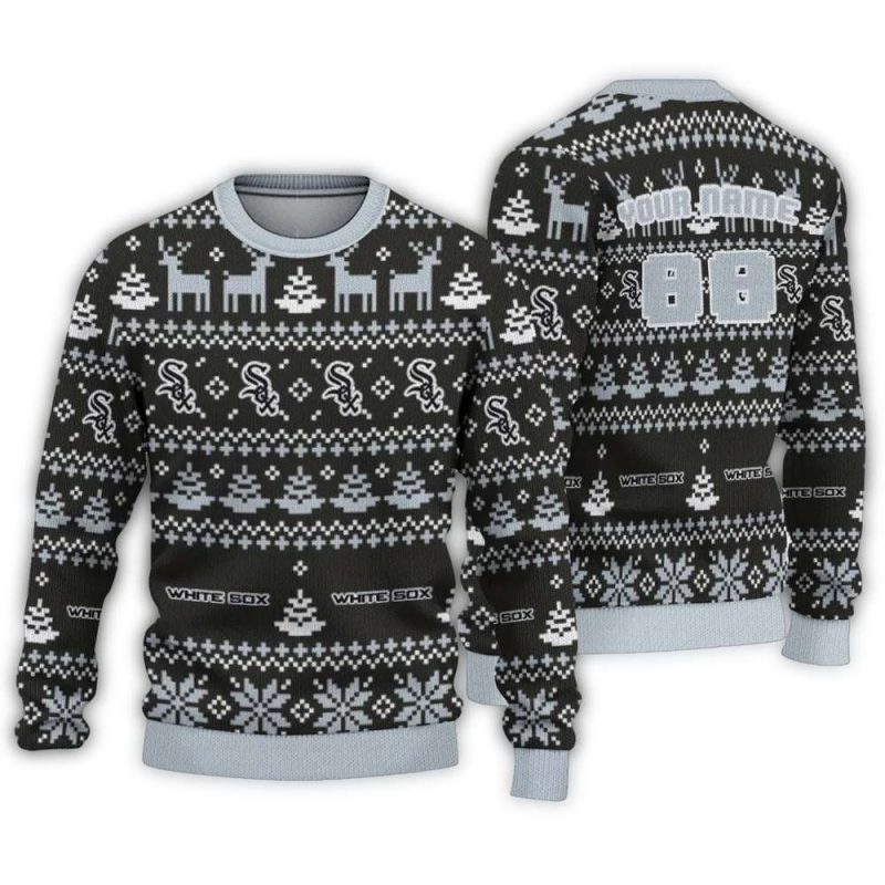 Personalized Chicago White Sox Christmas Ugly Sweater 1