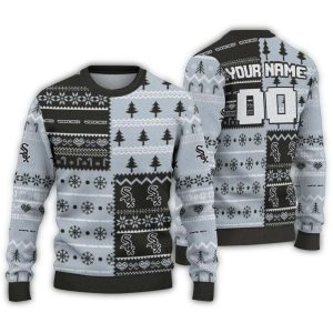 Personalized Chicago White Sox Christmastree Bands Ugly Sweater