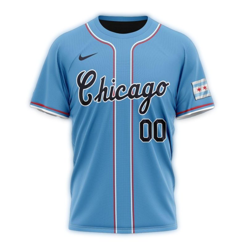 Personalized Chicago White Sox City Connect Concept Blue AOP T Shirt 1