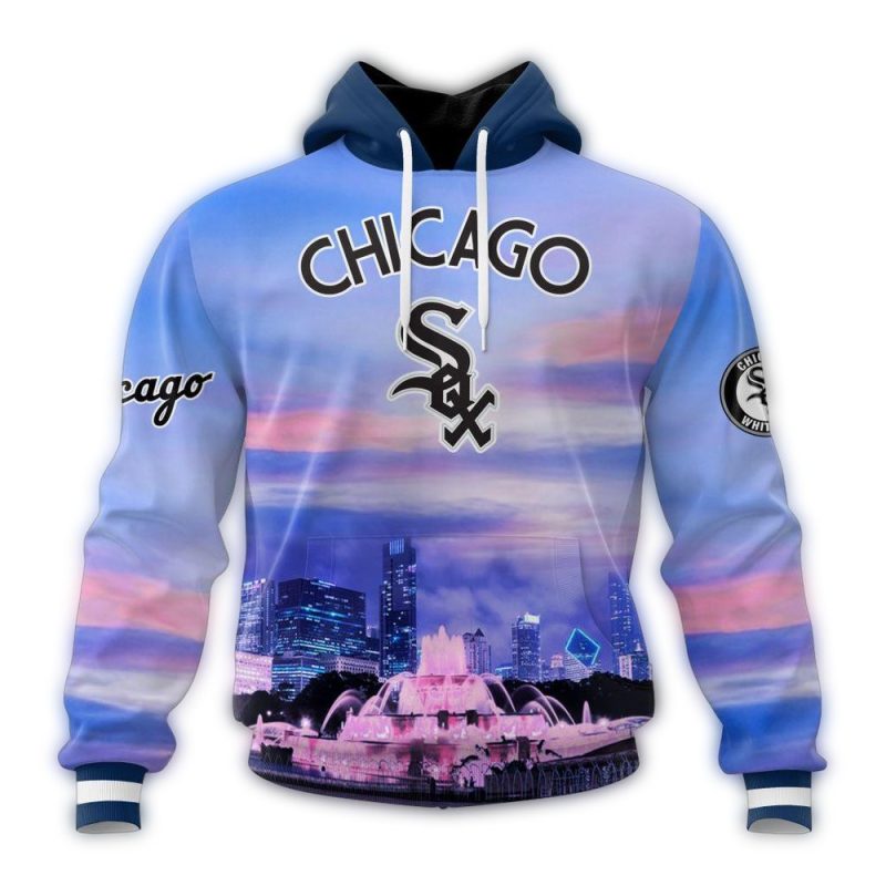 Personalized Chicago White Sox Cityscape AOP Hoodie 1