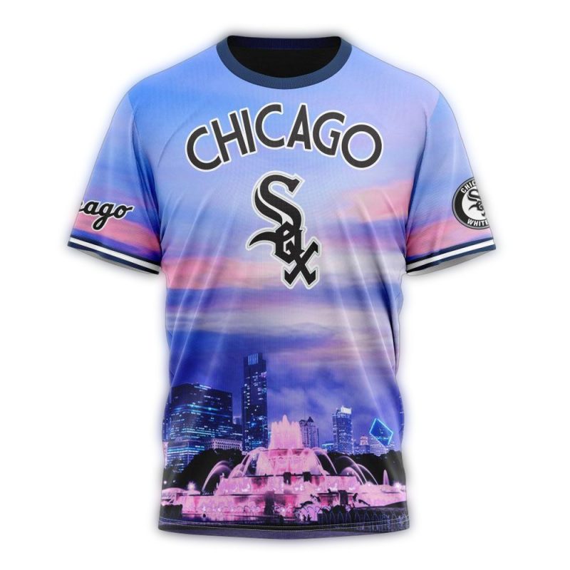 Personalized Chicago White Sox Cityscape AOP T Shirt 1