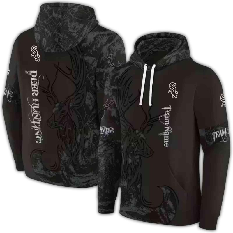 Personalized Chicago White Sox Deer Silhouette AOP Hoodie 1