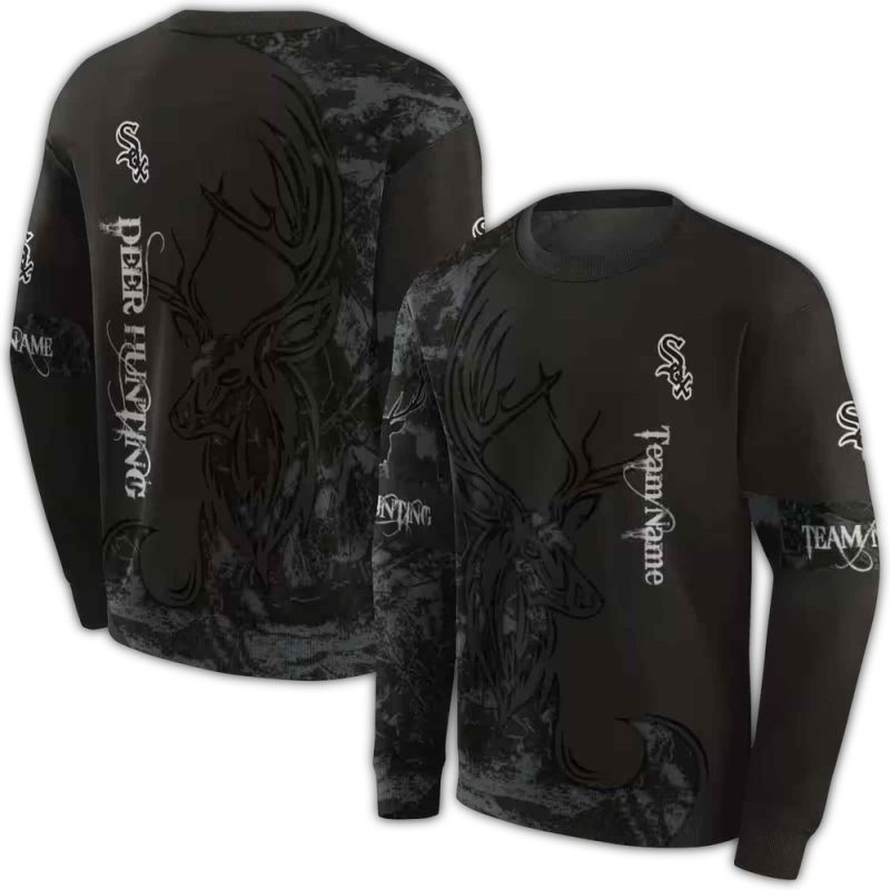 Personalized Chicago White Sox Deer Silhouette AOP Sweatshirt 1