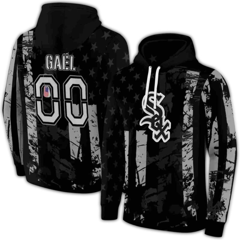 Personalized Chicago White Sox Distressed Flag AOP Hoodie 1