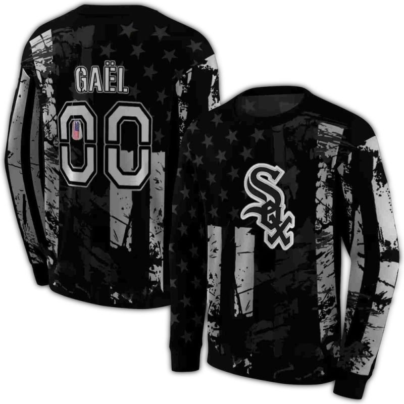 Personalized Chicago White Sox Distressed Flag AOP Sweatshirt 1