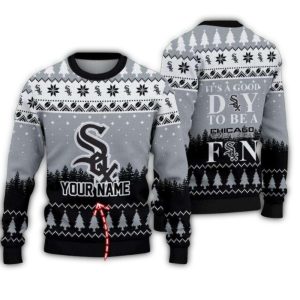 Personalized Chicago White Sox Forest Scene Christmas Ugly Sweater
