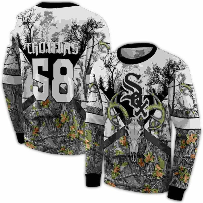 Personalized Chicago White Sox Forest Silhouette AOP Sweatshirt 1