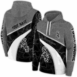 Personalized Chicago White Sox Hexagonal Mesh All Over Print Hoodie